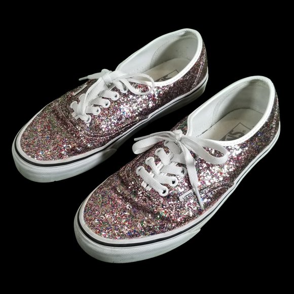 red glitter vans ebay